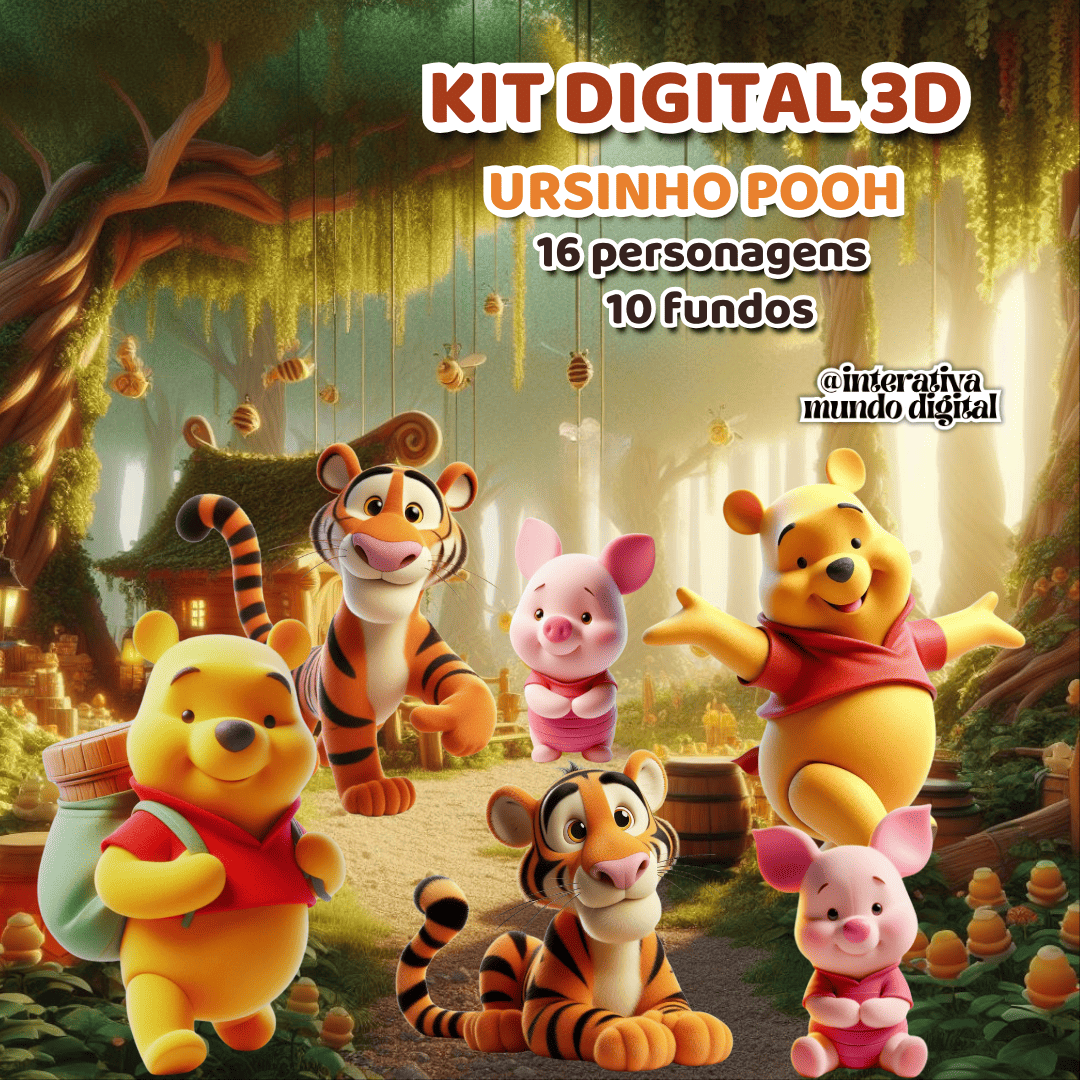 Kit Digital Ursinho Pooh