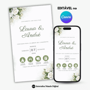Convite Interativo de Casamento Verde