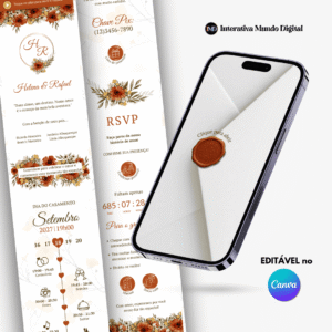 Convite Online de Casamento Terracota