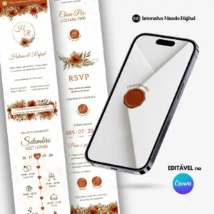 Convite Online de Casamento Terracota