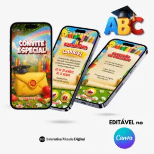 Convite Online de Formatura ABC Arco Iris