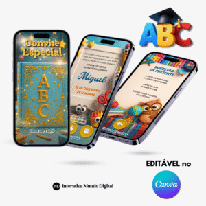 Convite Online de Formatura ABC Livro Azul