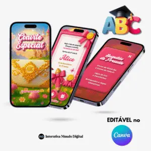 Convite Online de Formatura ABC Rosa