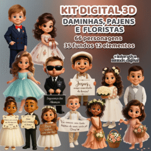 Kit Digital Daminhas, Pajens e Floristas