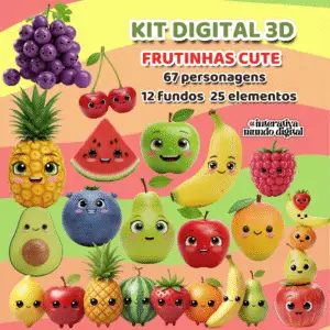 Kit Digital Frutinhas Cute