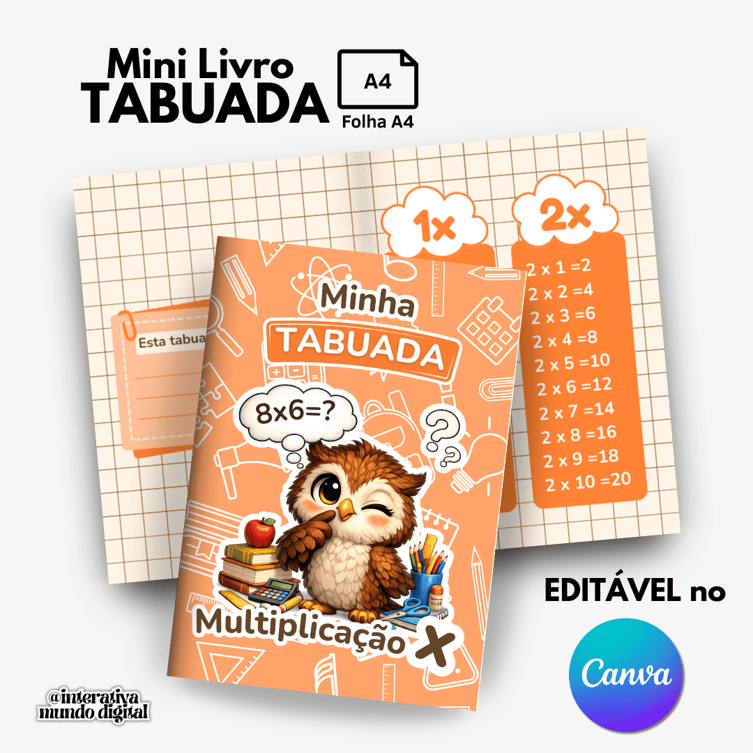 Mini Livro Tabuada Escolar