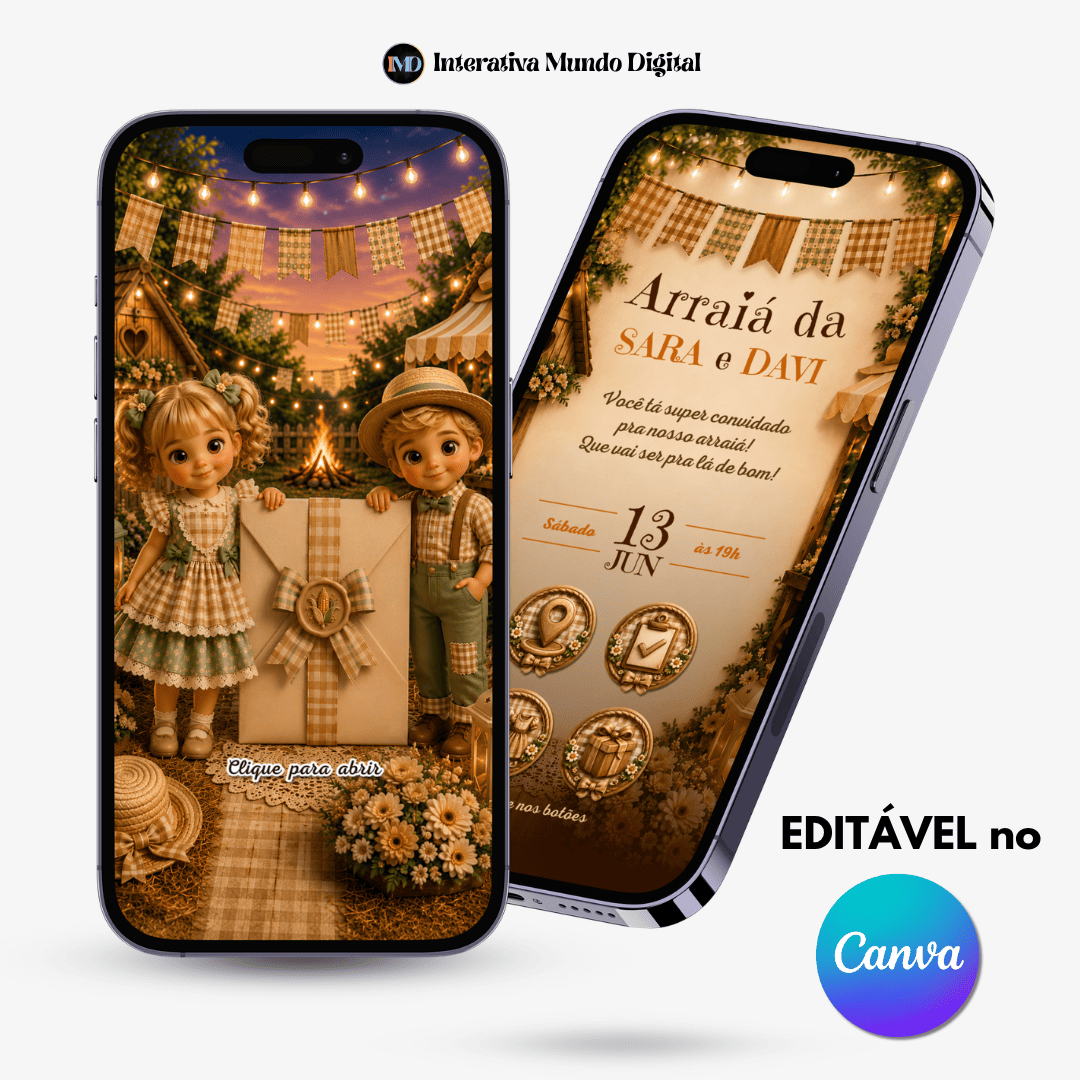 Convite Online de Arraiá Infantil