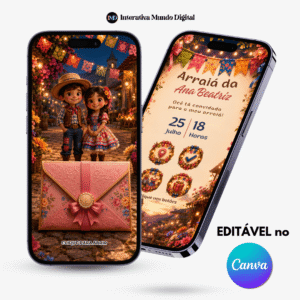 Convite Online de Arraiá Menina