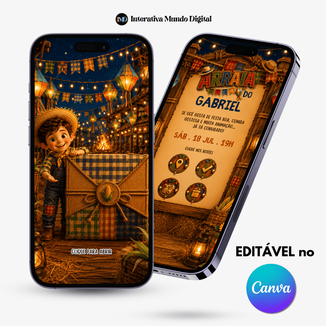 Convite Online de Arraiá Menino