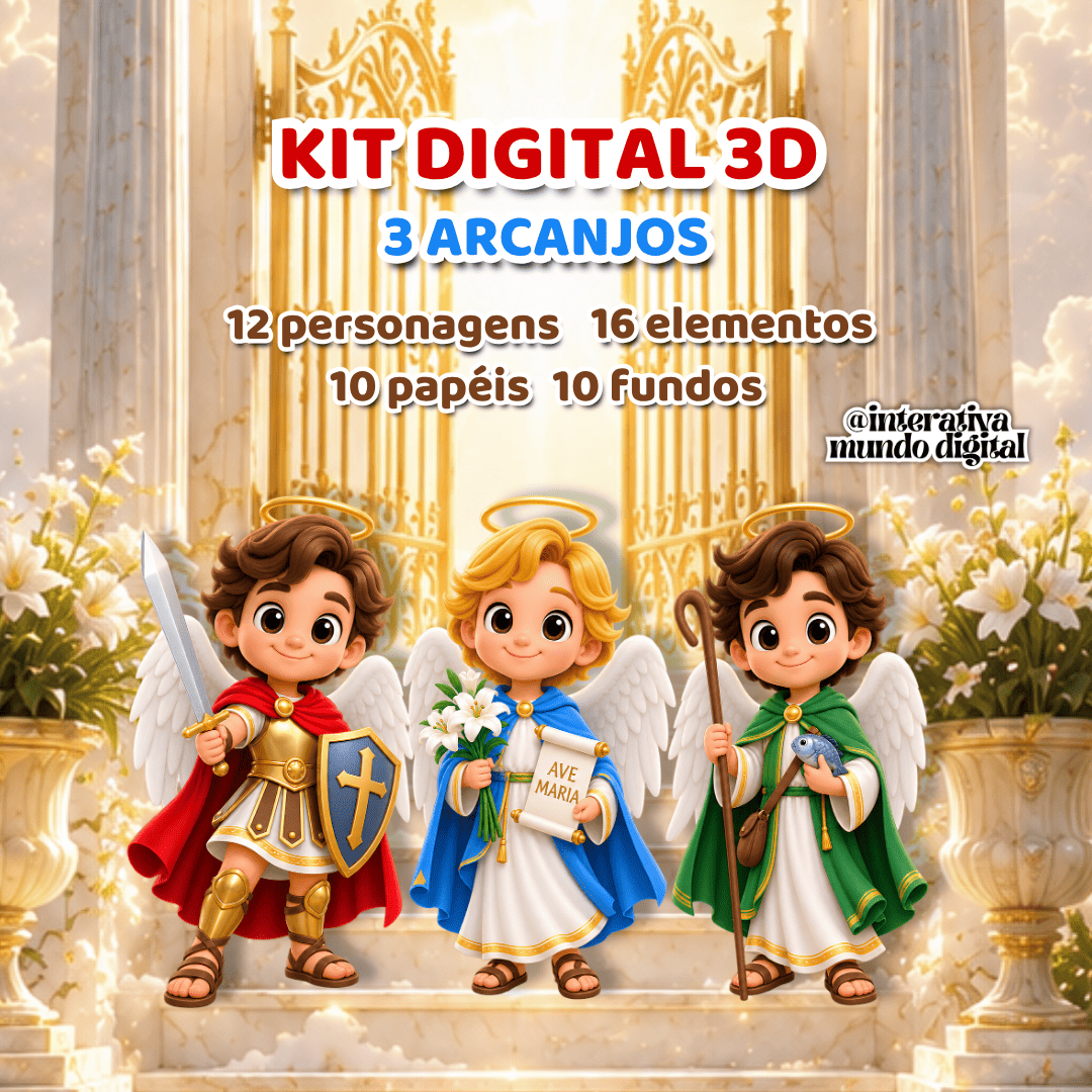 Kit Digital 3 Arcanjos: São Miguel, São Gabriel e São Rafael